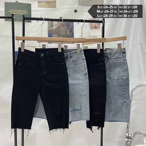 Casual Ladies Quater Jeans Pants